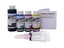 Trousse de recharge combo (noire et couleurs) pour CANON - encre noire pigmentée